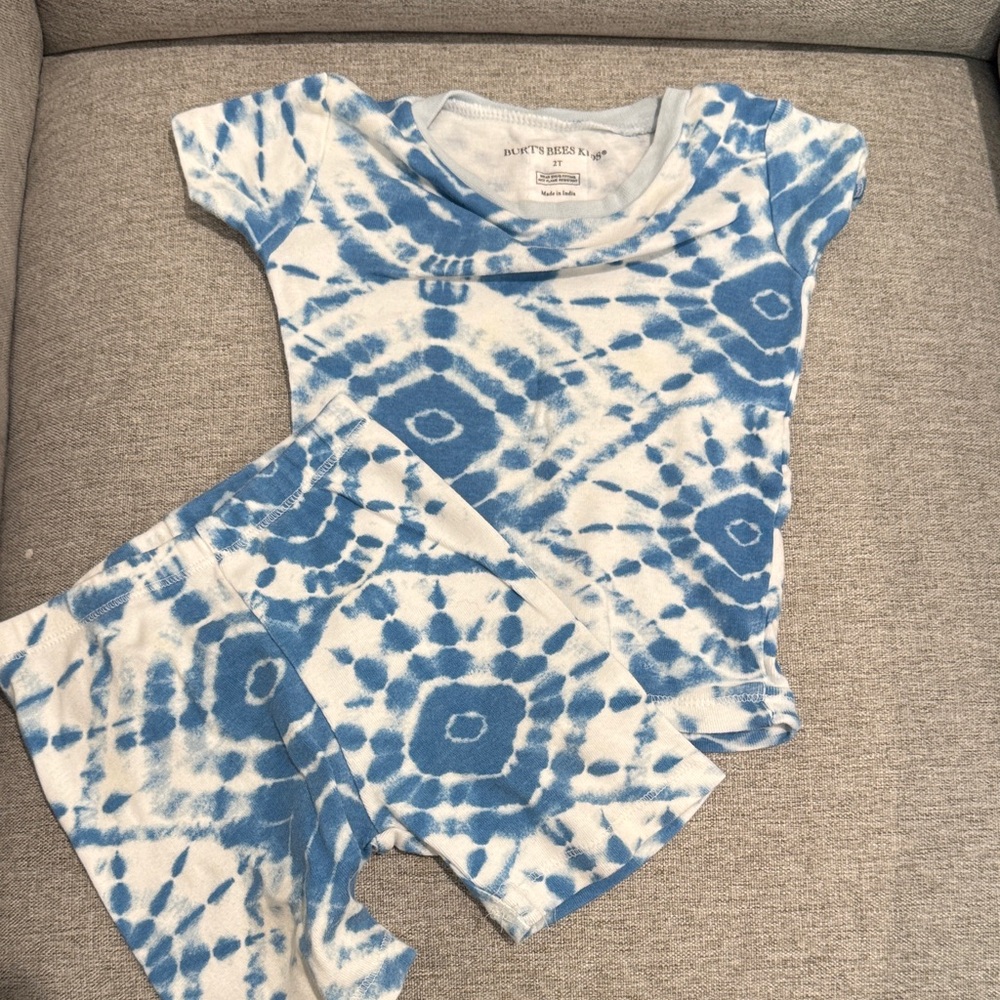 Blue Tie-Dye Kids Matching Set